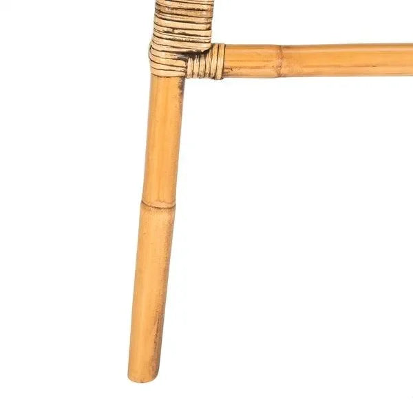 Leda Mindi Wood Bar Stool in Honey Brown - The Mayfair Hall