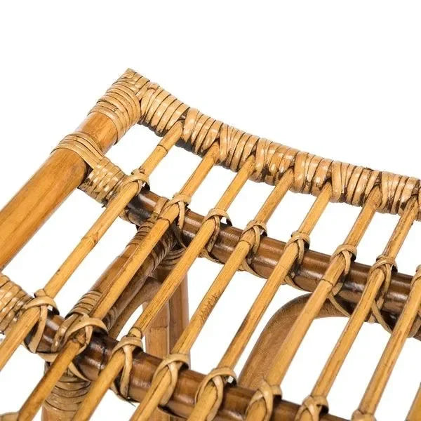 Leda Mindi Wood Counter Stool in Honey Brown - The Mayfair Hall