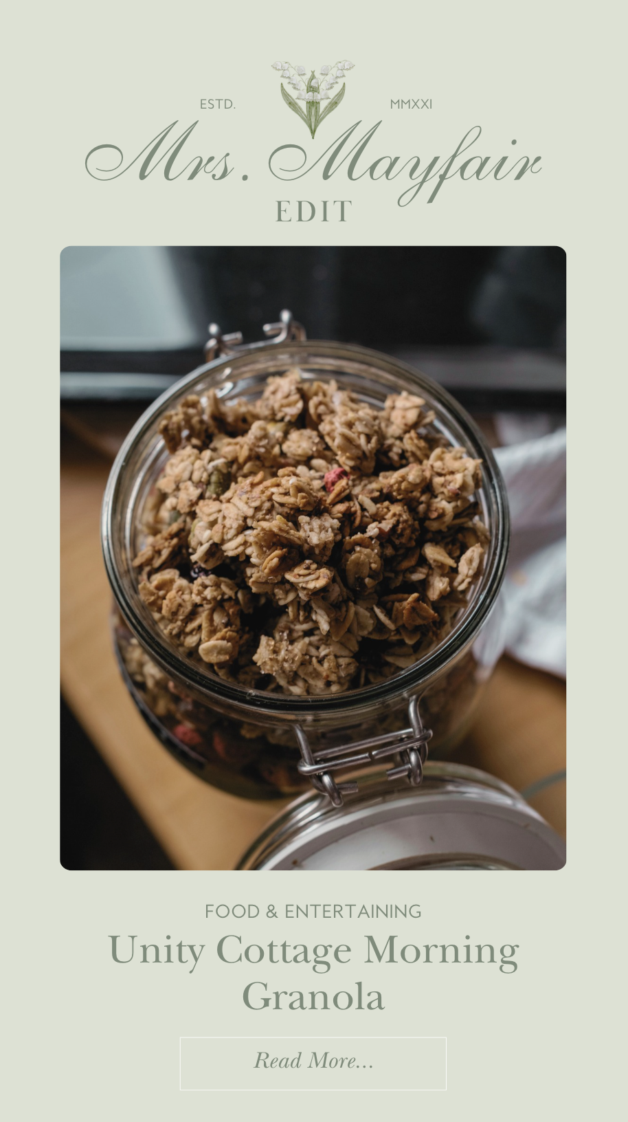 Unity Cottage Morning Granola