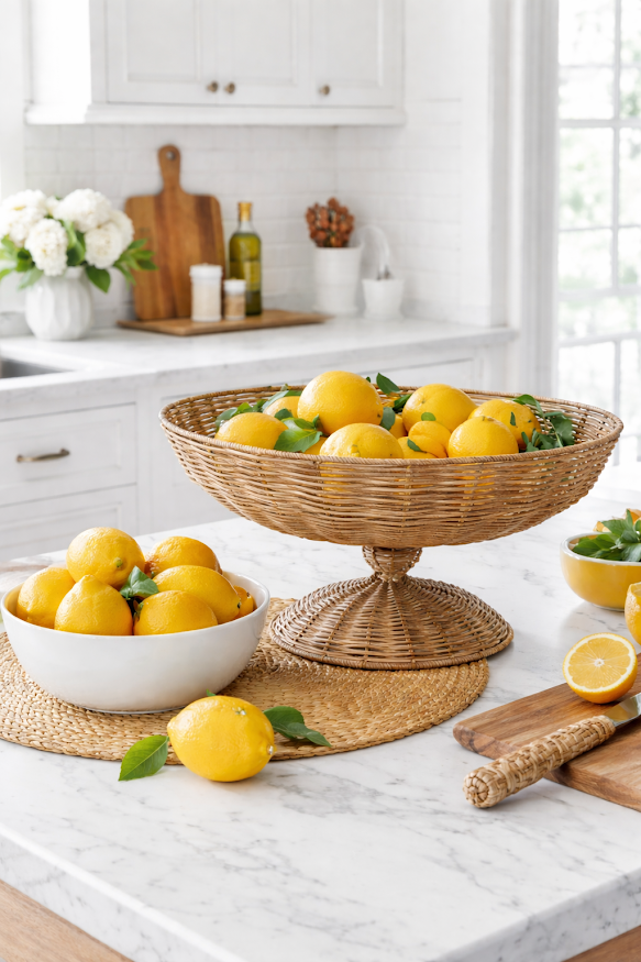 Wicker Centerpiece Bowl