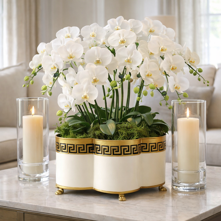 The Enchanted Home Greek Key Quatrefoil Planter - Thumbnail 2