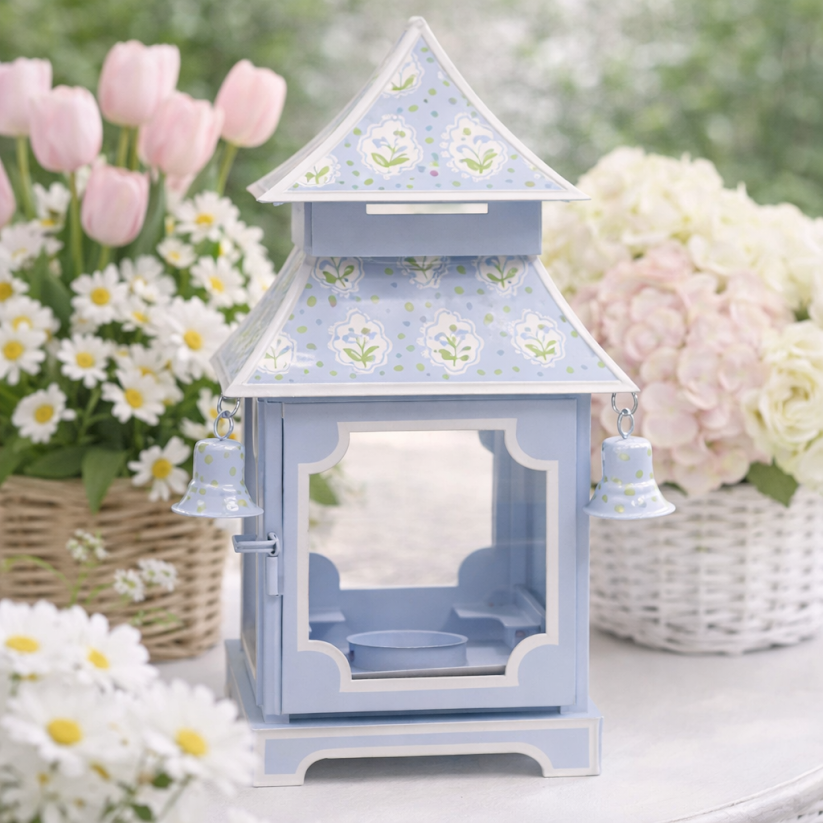 Blue & Tulip Pagoda Lantern (3 Sizes)