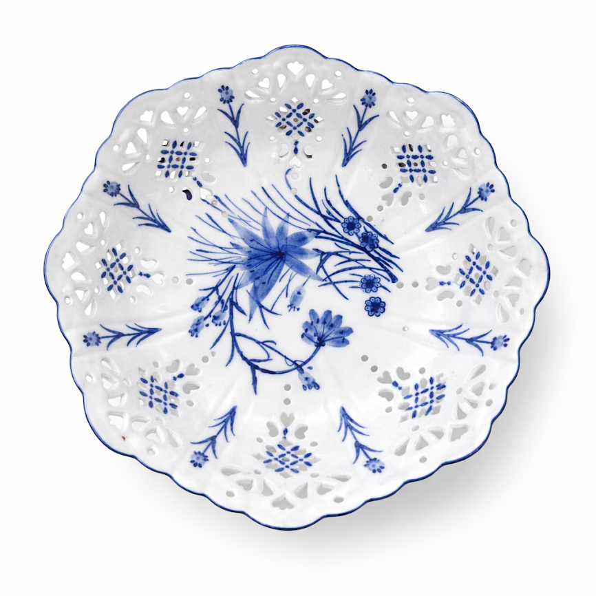 The Enchanted Home Pierced Scalloped Porcelain Bowl