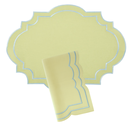 Nantucket Green & Blue Placemat & Napkin