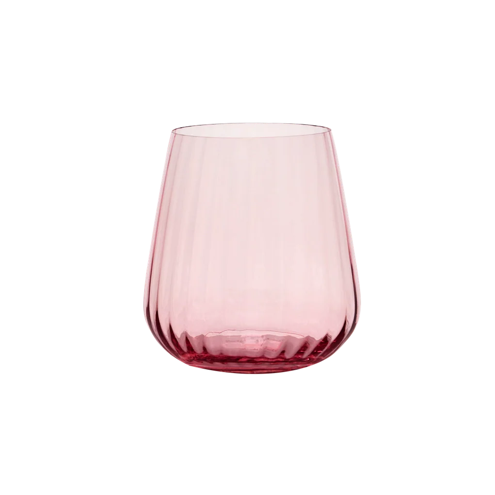 Positano Pink Crystal Short Glass by Tania Bulhões