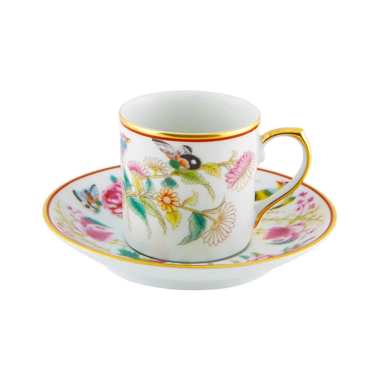 Vista Alegre Paço Real Flower Coffee Cup & Saucer