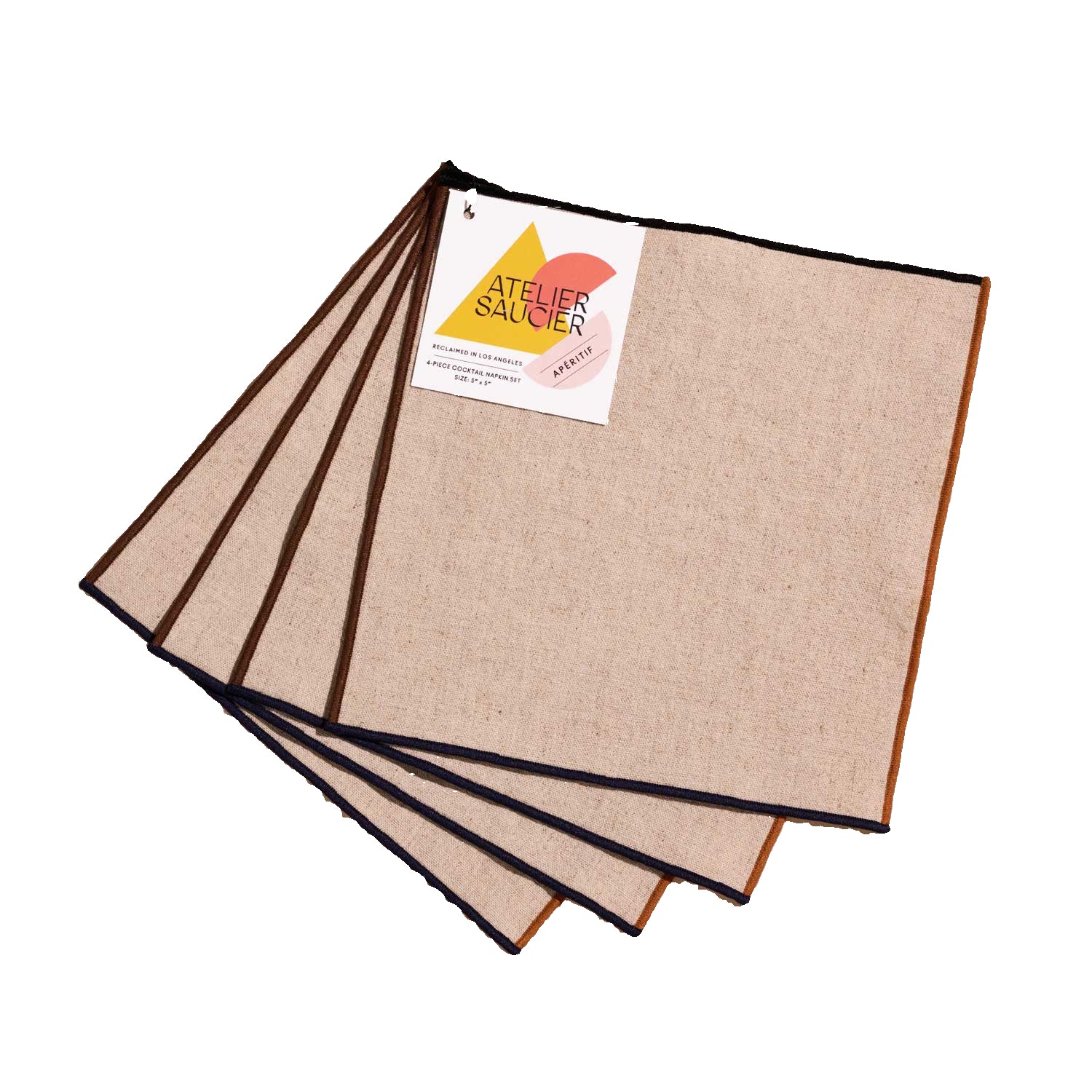 Dune Appetizer Napkins in Oatmeal (Set of 4)