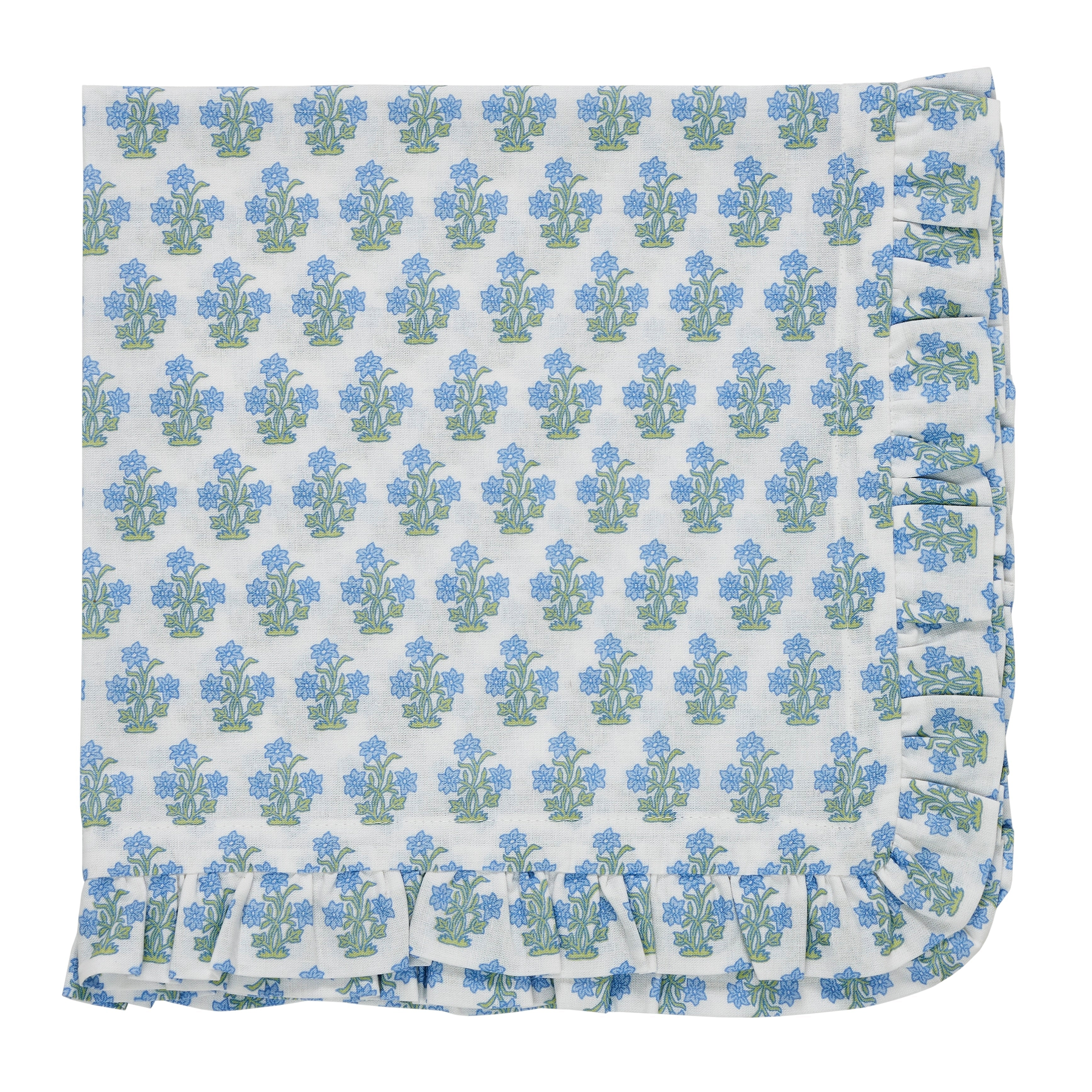 Dorothy Blue Ruffled Dinner Napkin - Set of 4