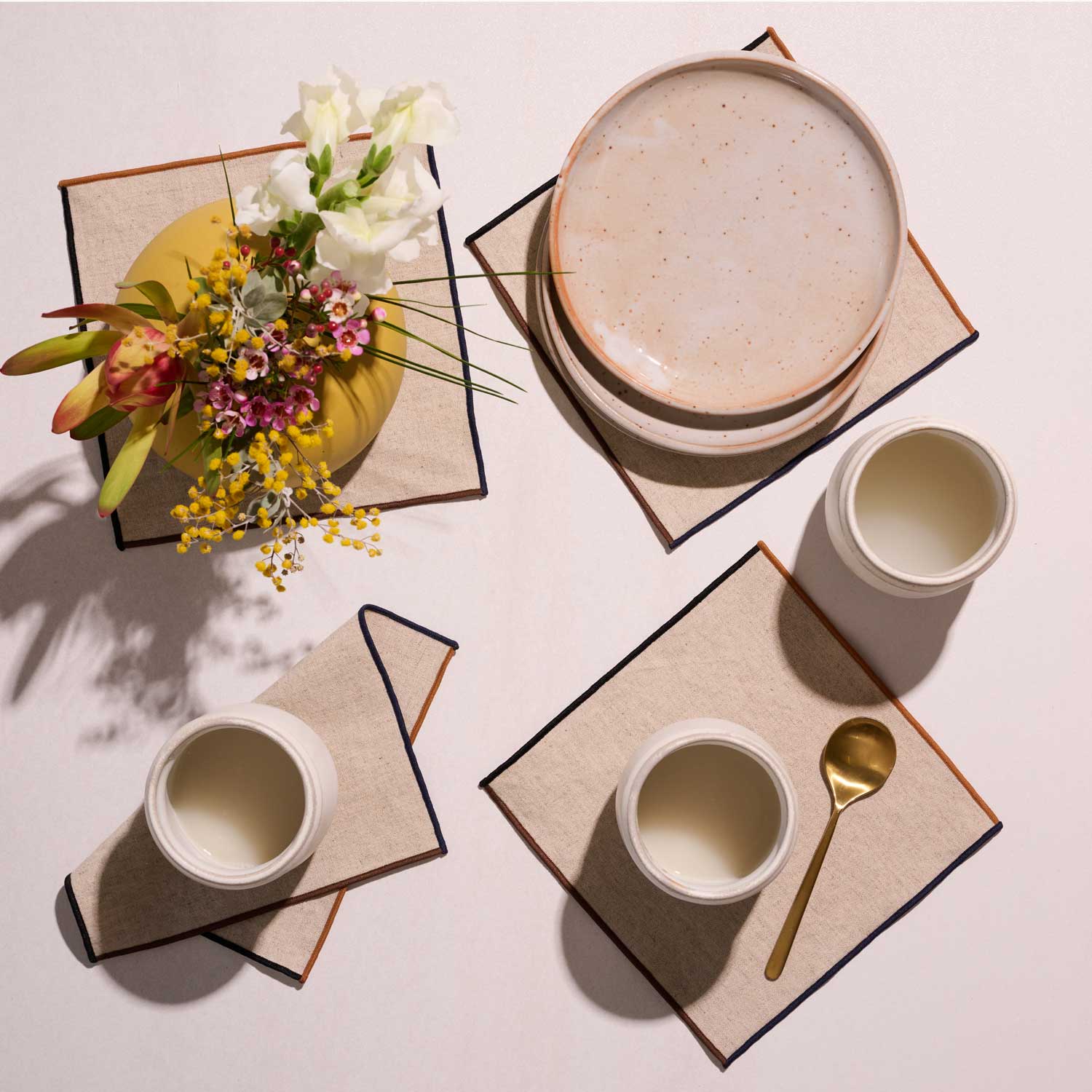 Dune Appetizer Napkins in Oatmeal (Set of 4)
