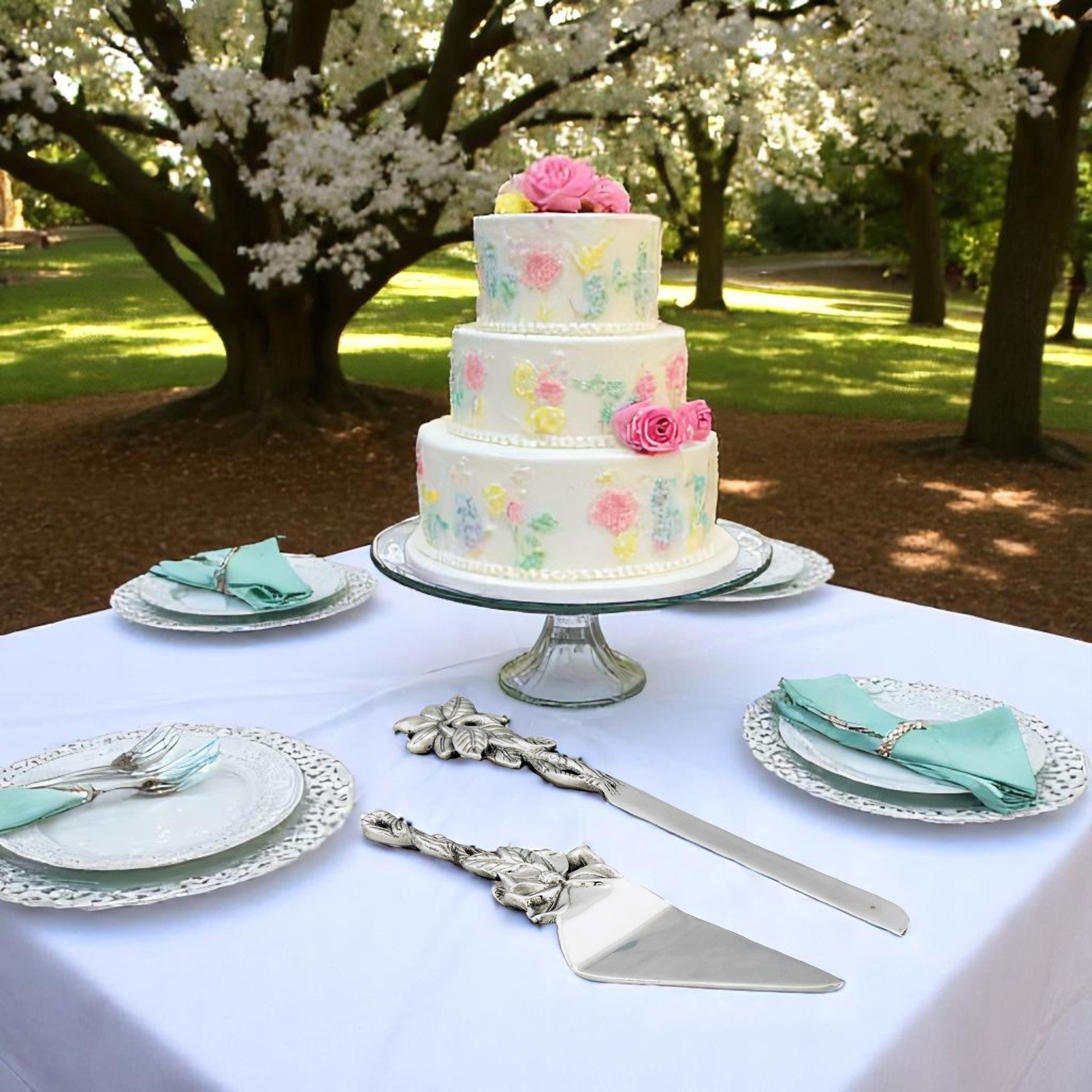 Magnolia Cake Knife and Pie Server