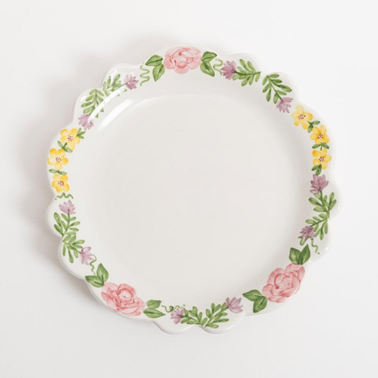 Flores Hand-Painted Porcelain Dessert Plates by Isla Capricho — Set of 2