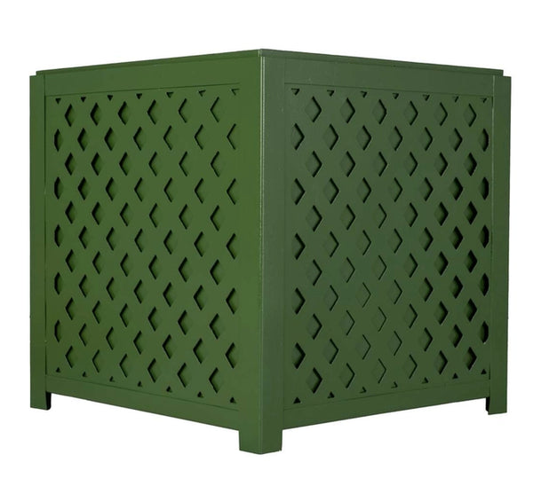 Gorgeous Mossy Green Lattice Planter with Removable Liner - 2 Sizes - The Mayfair Hall