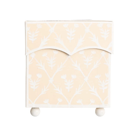 Beautiful Pale Pink/White Scalloped Tissue Box - The Mayfair Hall