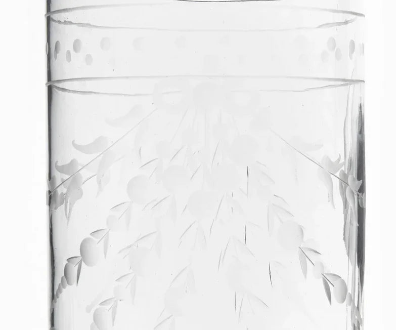 Tall Etched Lily of the Valley Hurricane - The Mayfair Hall
