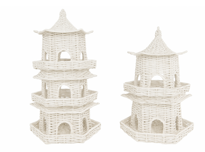 White Grand Wicker Pagoda (2 Sizes)