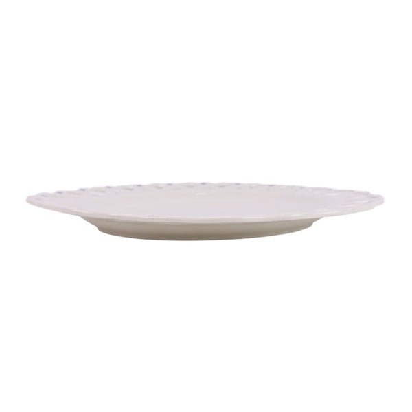 Beautiful Pierced White Scalloped 14" Charger - The Mayfair Hall