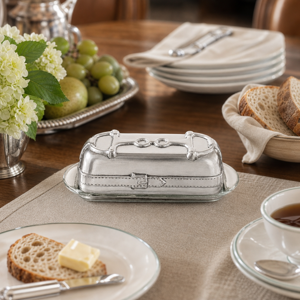 Equestrian Butter Dish