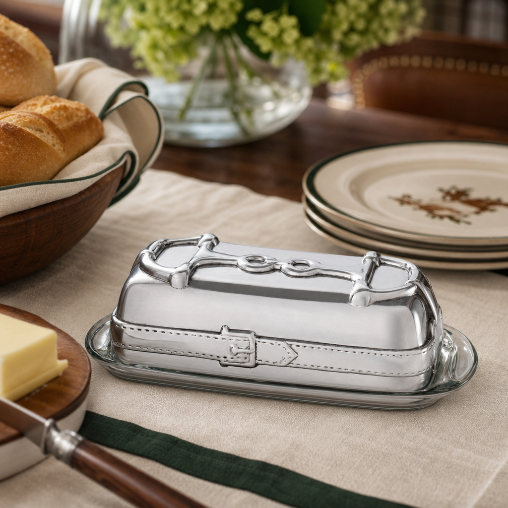 Equestrian Butter Dish