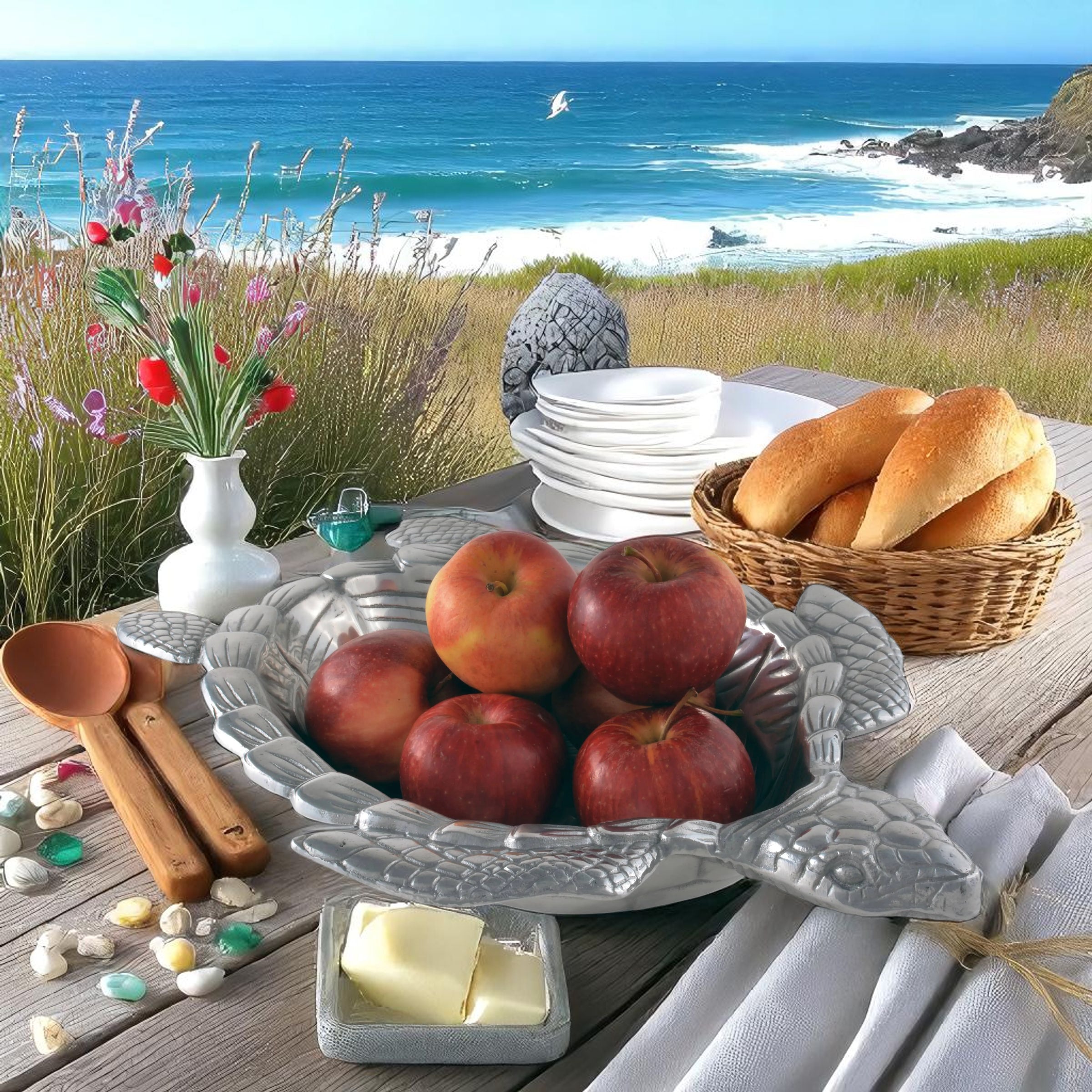 Sea Turtle Oval Bowl