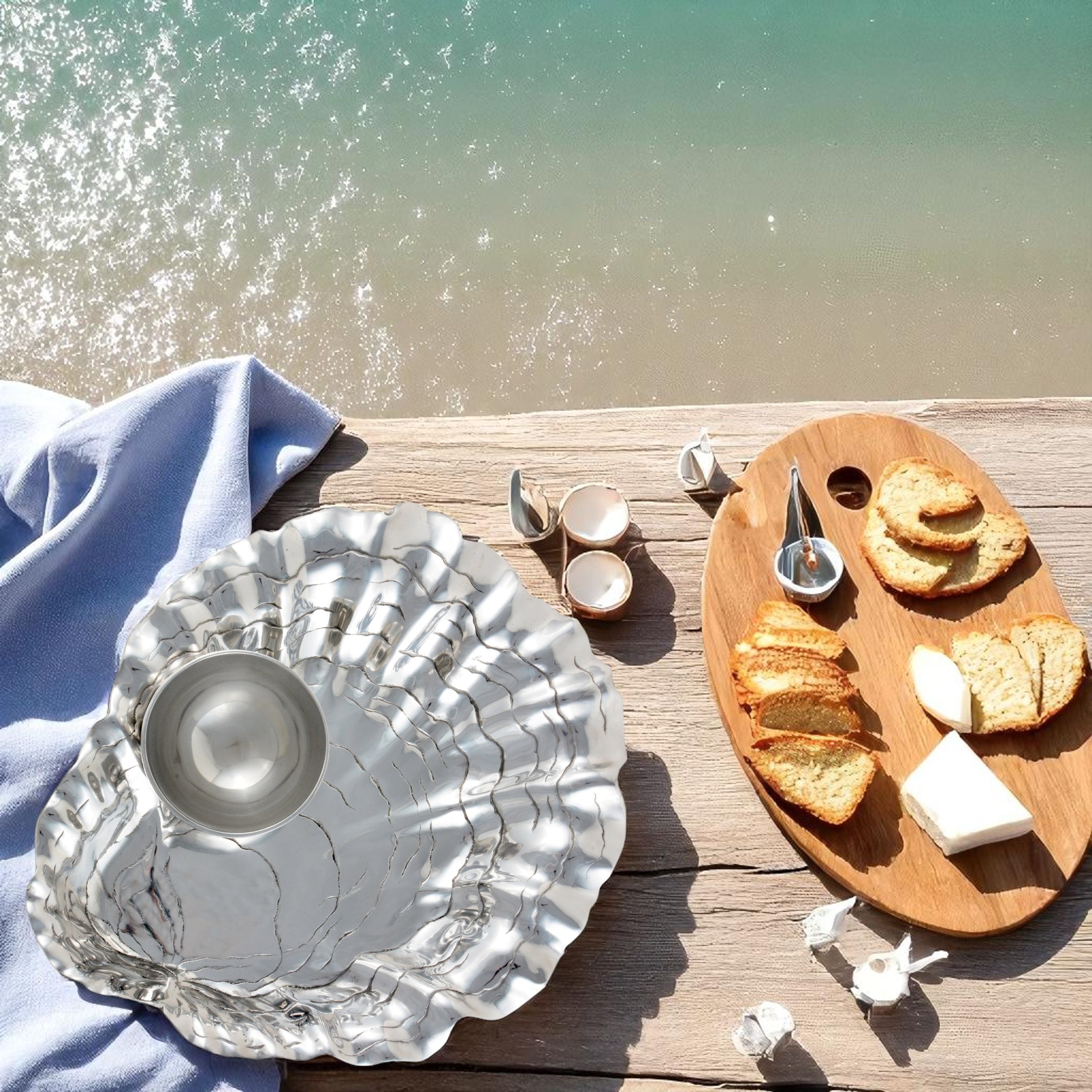 Oyster W/Pearl Chip & Dip