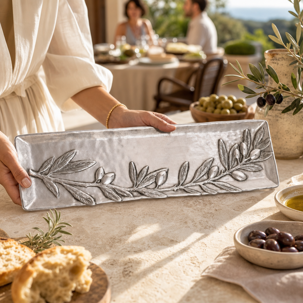Olive Oblong Tray
