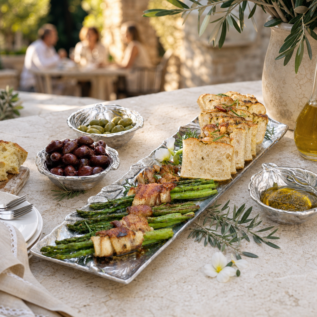 Olive Oblong Tray