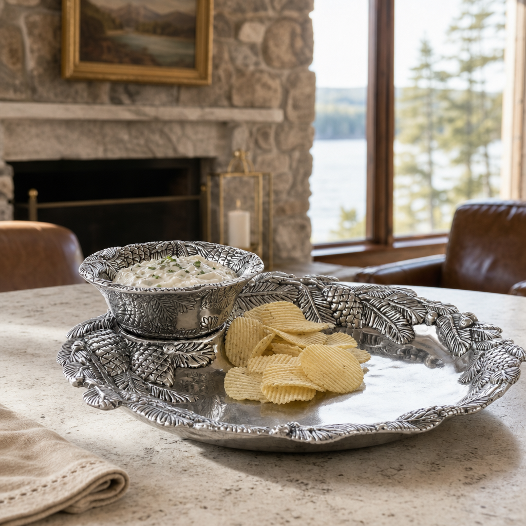 Pine Cone Forest Chip and Dip Tray