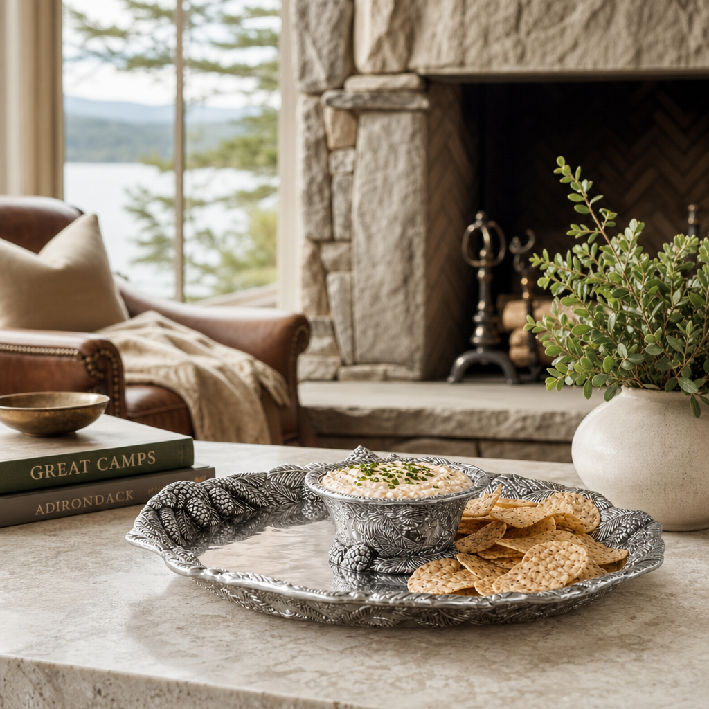 Pine Cone Forest Chip and Dip Tray