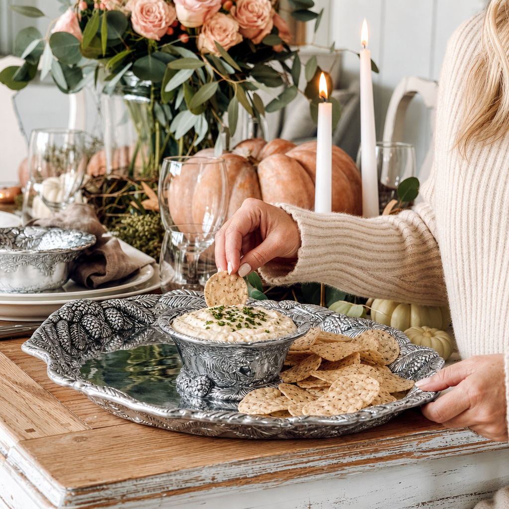 Pine Cone Forest Chip and Dip Tray