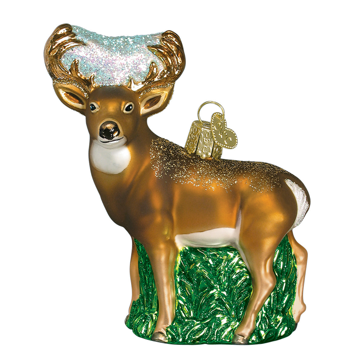 Whitetail Deer Blown Glass Christmas Ornament by Old World Christmas