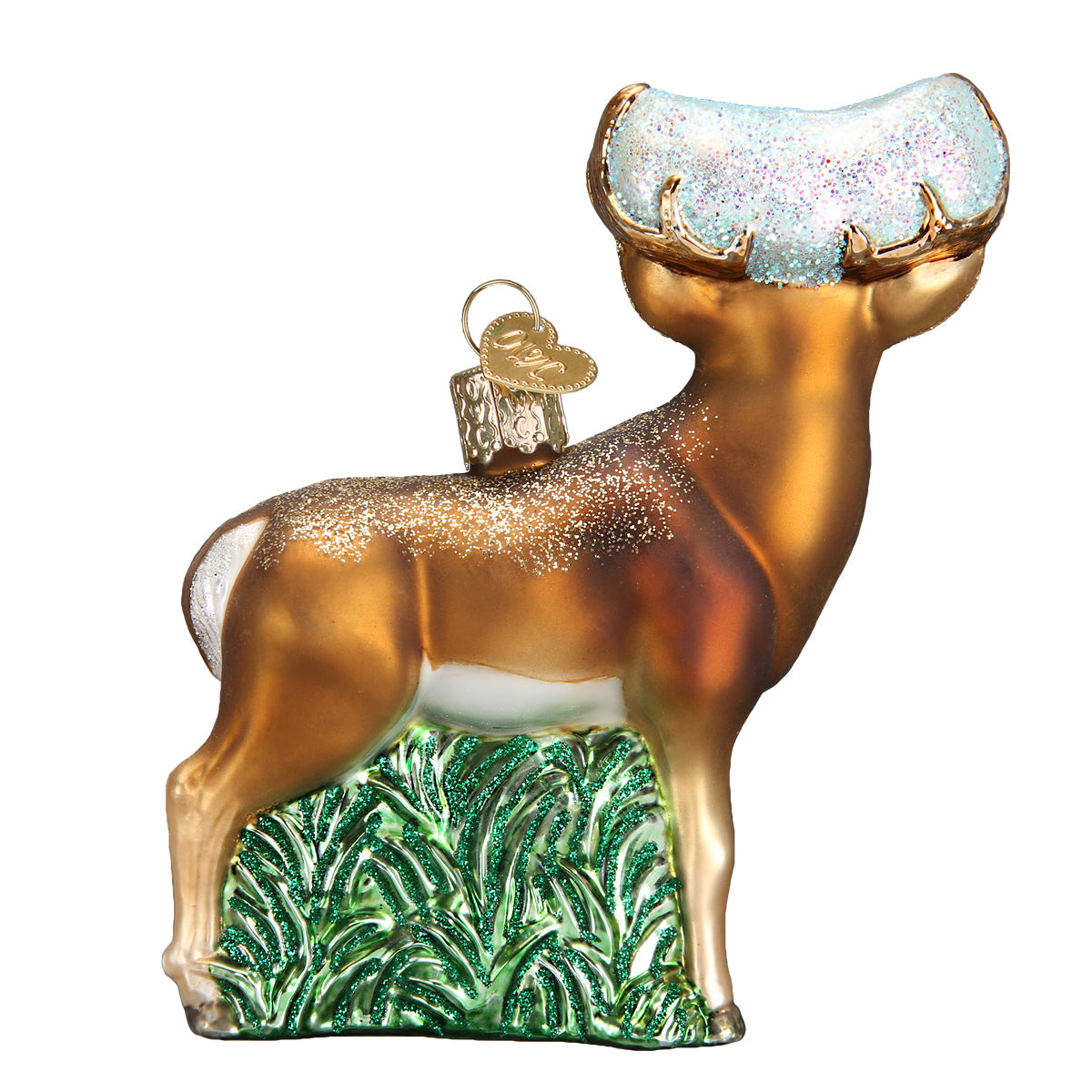 Whitetail Deer Blown Glass Christmas Ornament by Old World Christmas