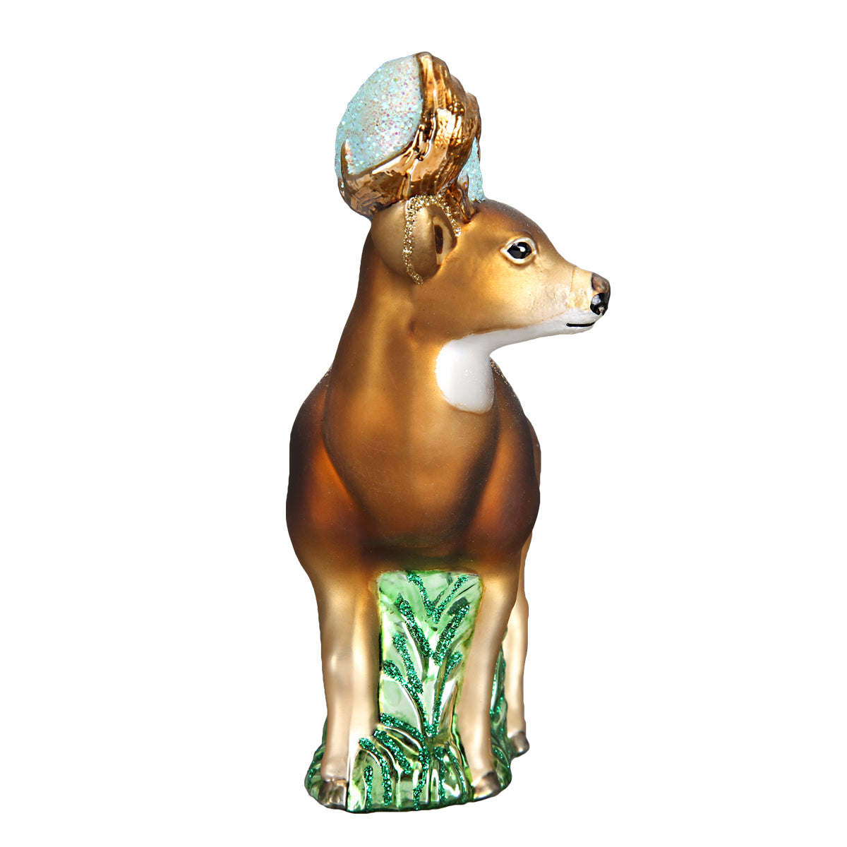 Whitetail Deer Blown Glass Christmas Ornament by Old World Christmas