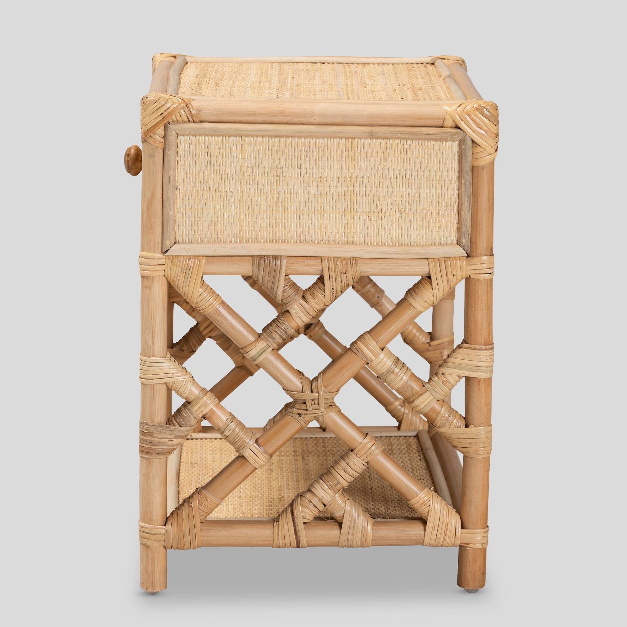 Luella Rattan 1-Drawer Nightstand