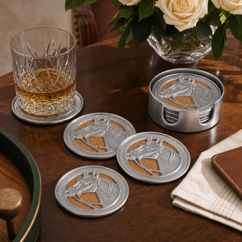 Equestrian Drink Coaster Set of 4