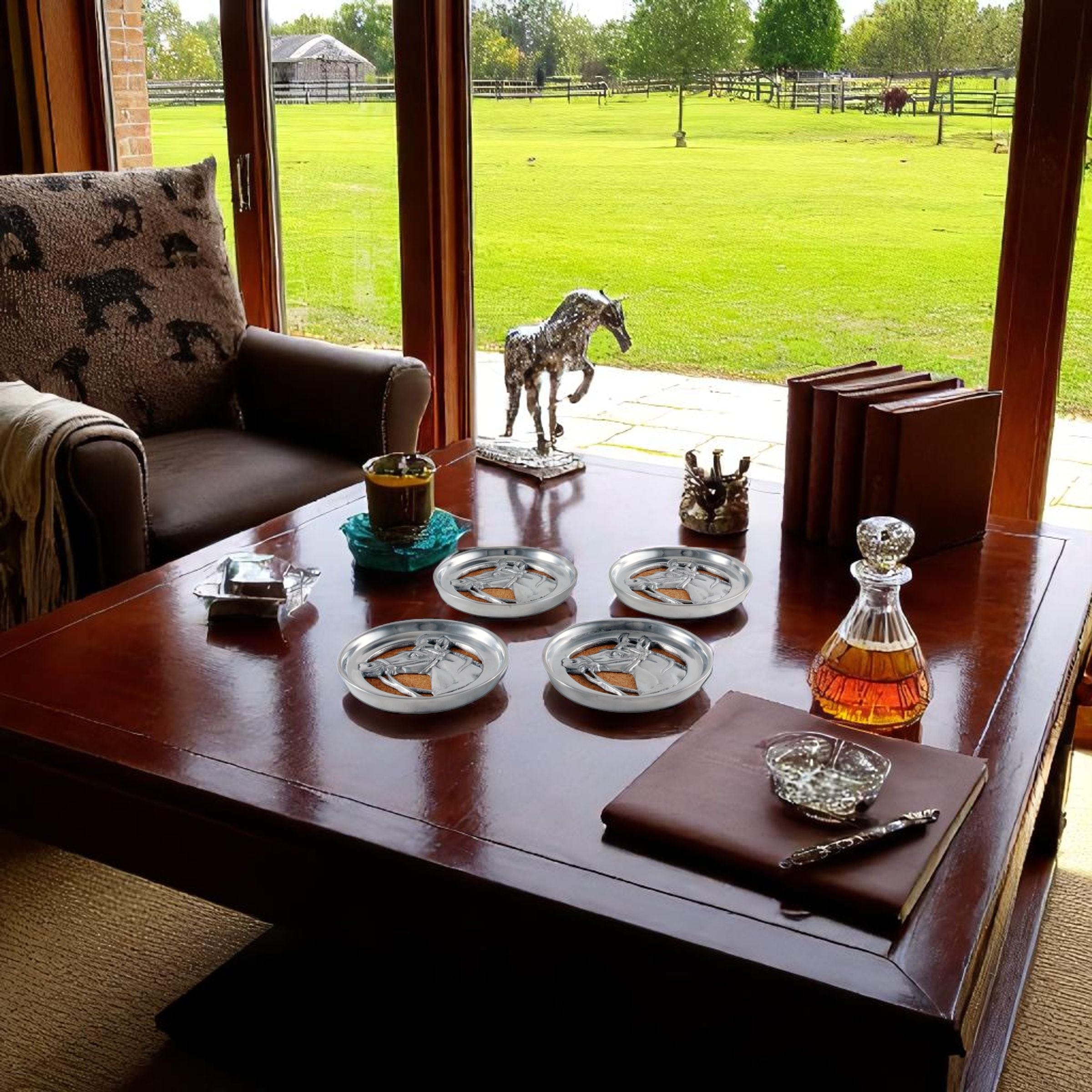 Equestrian Drink Coaster Set of 4