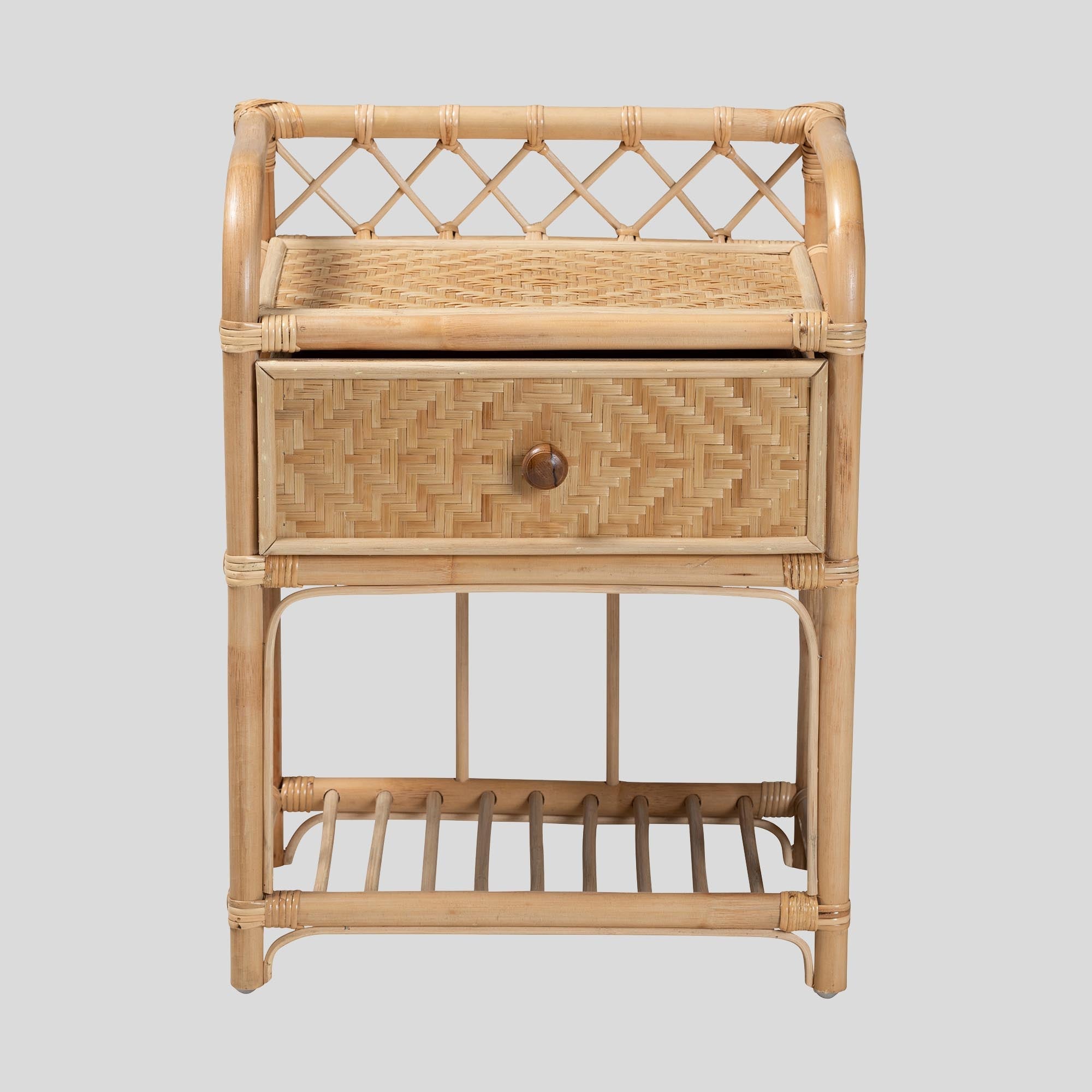 Edita Rattan 1-Drawer Nightstand