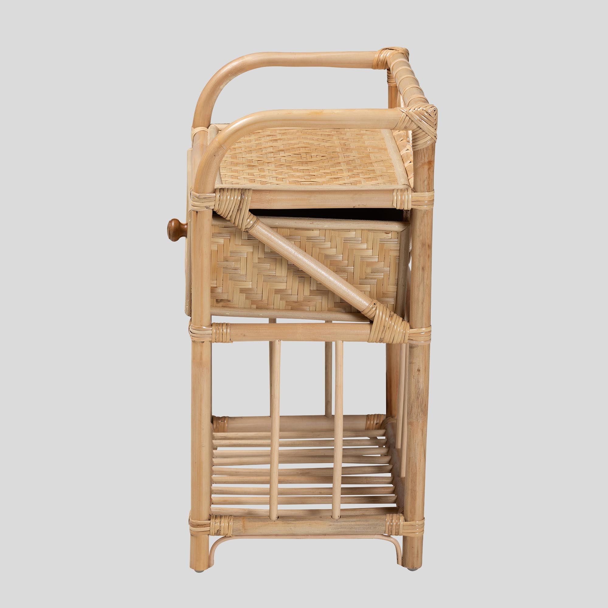 Edita Rattan 1-Drawer Nightstand
