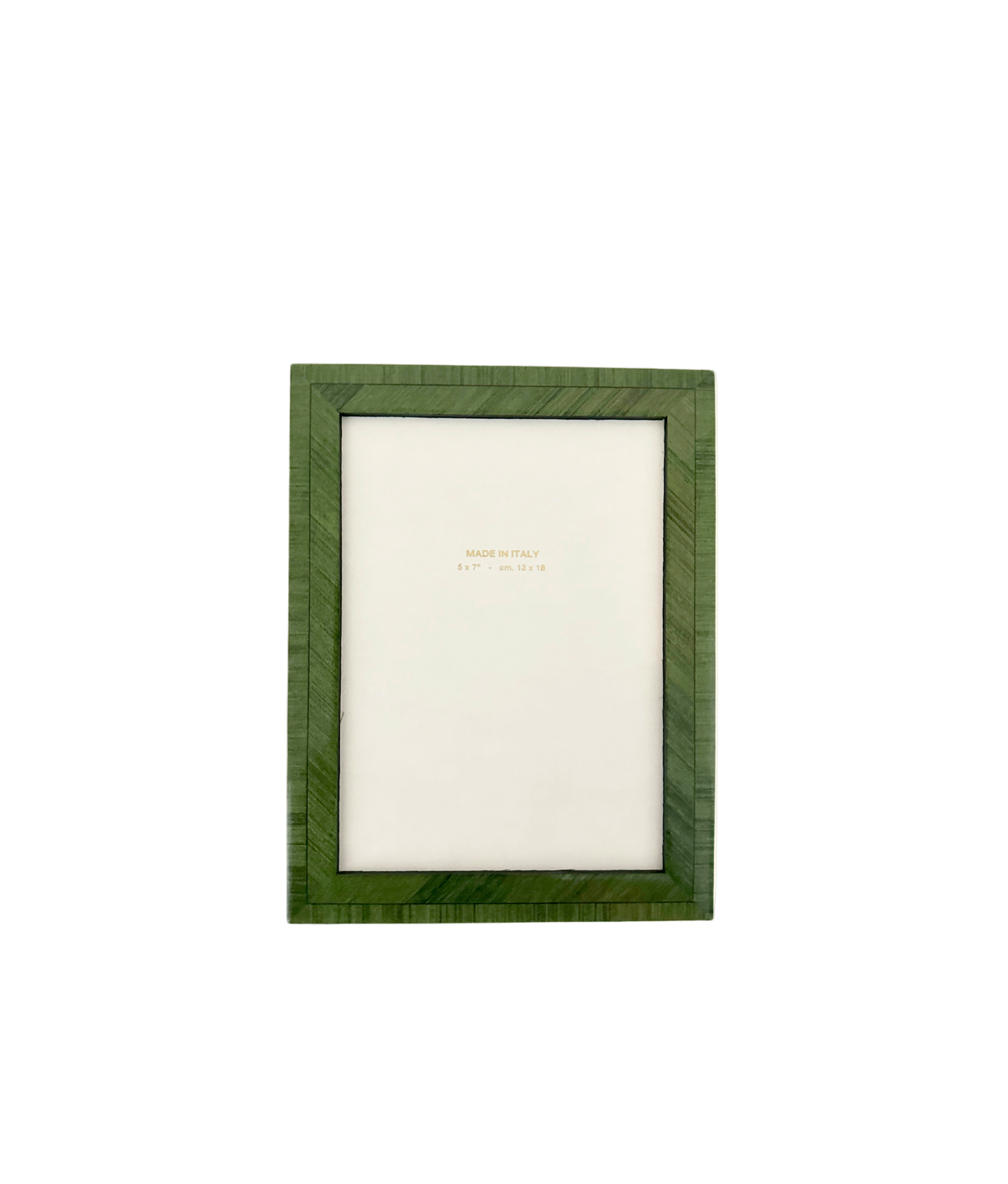 Green picture frame on a white background