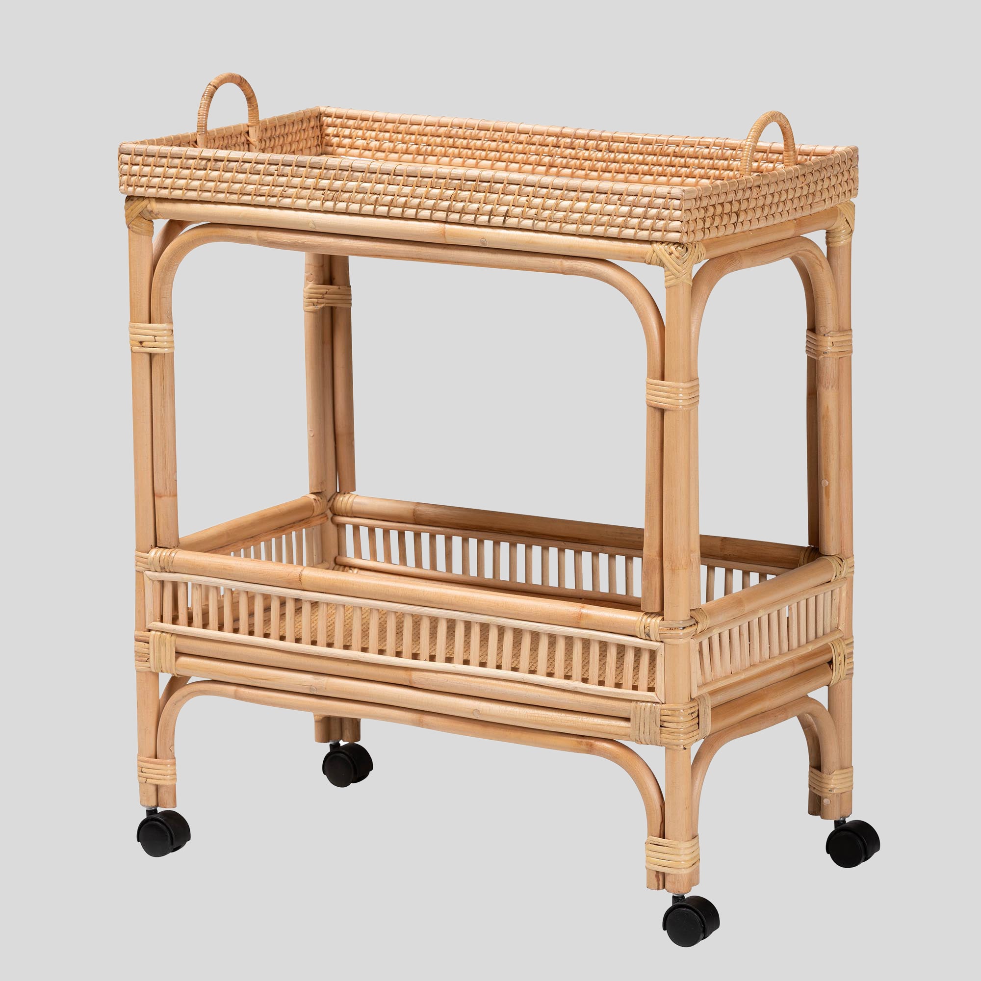 Renato Rattan Wine Cart