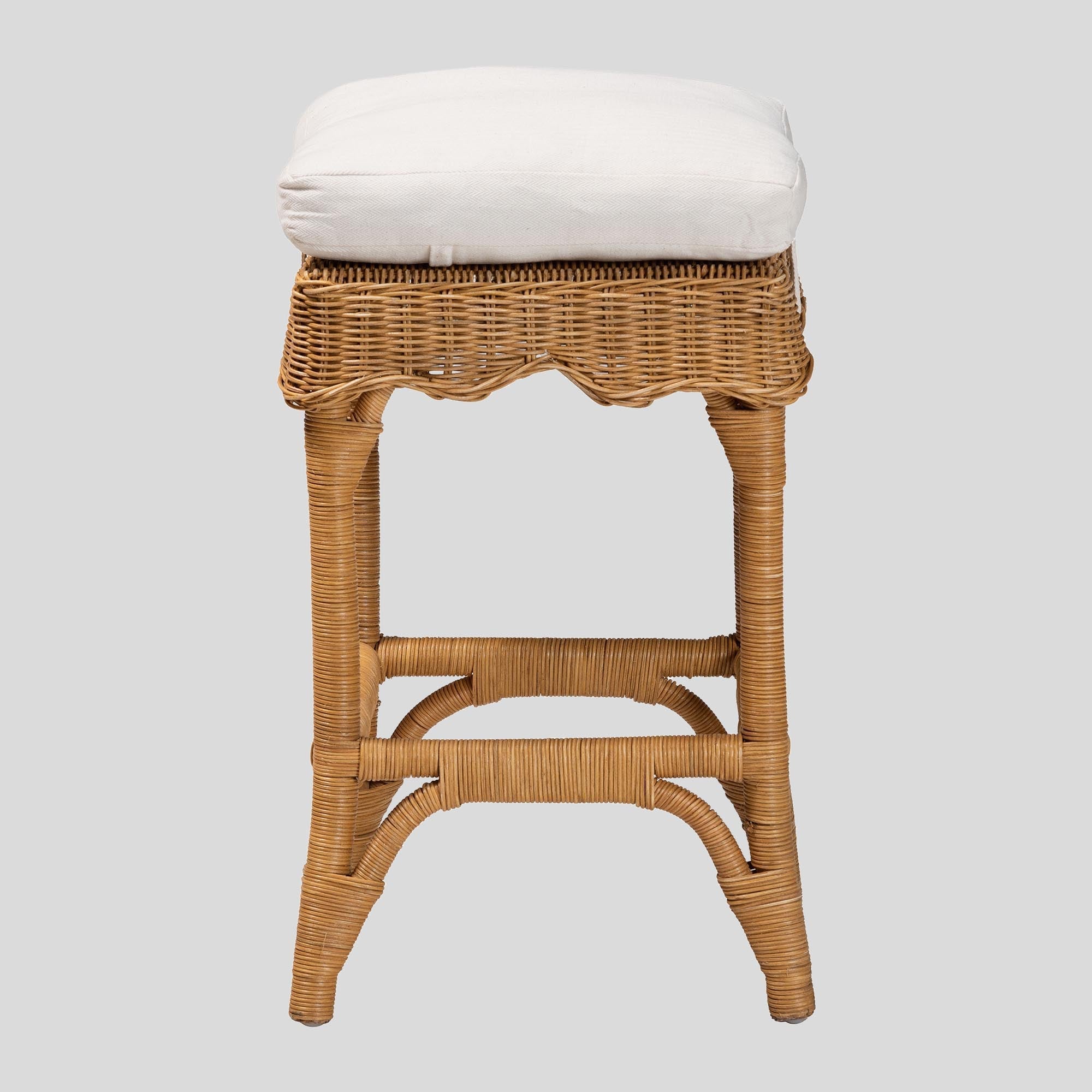 Walter Rattan Counter Stool