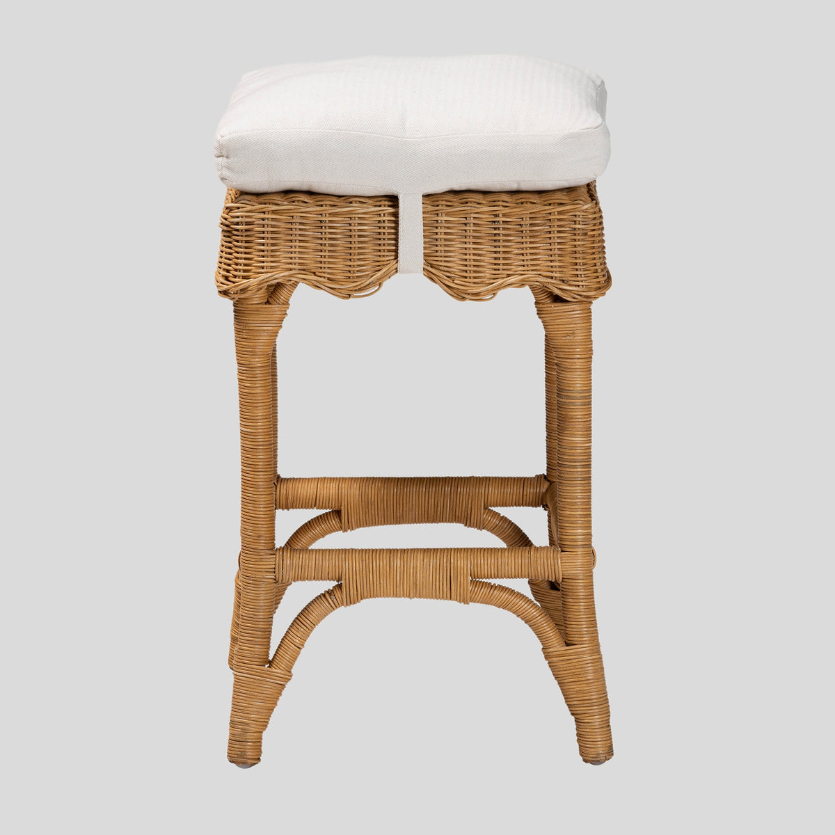 Walter Rattan Counter Stool