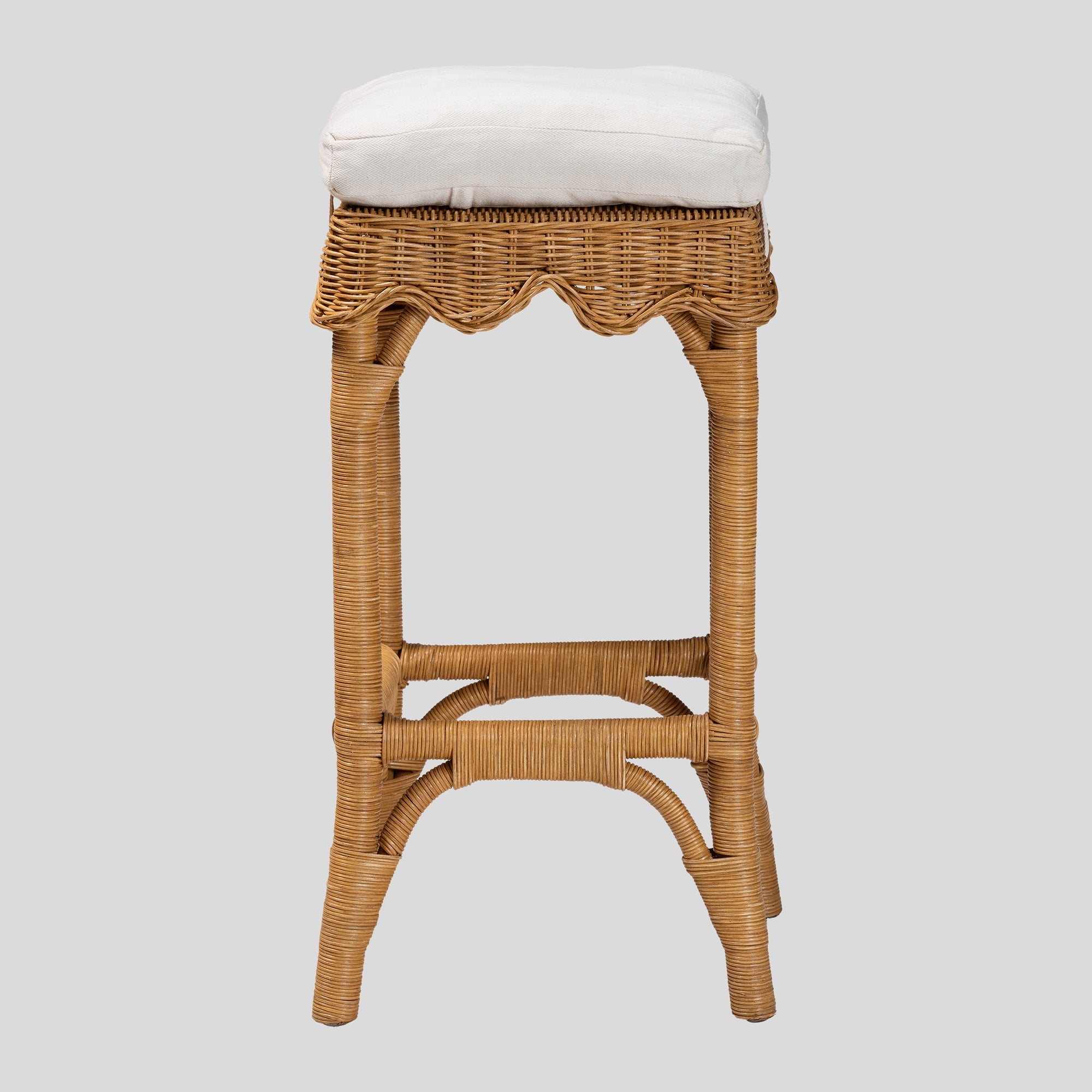 Walter Rattan Bar Stool