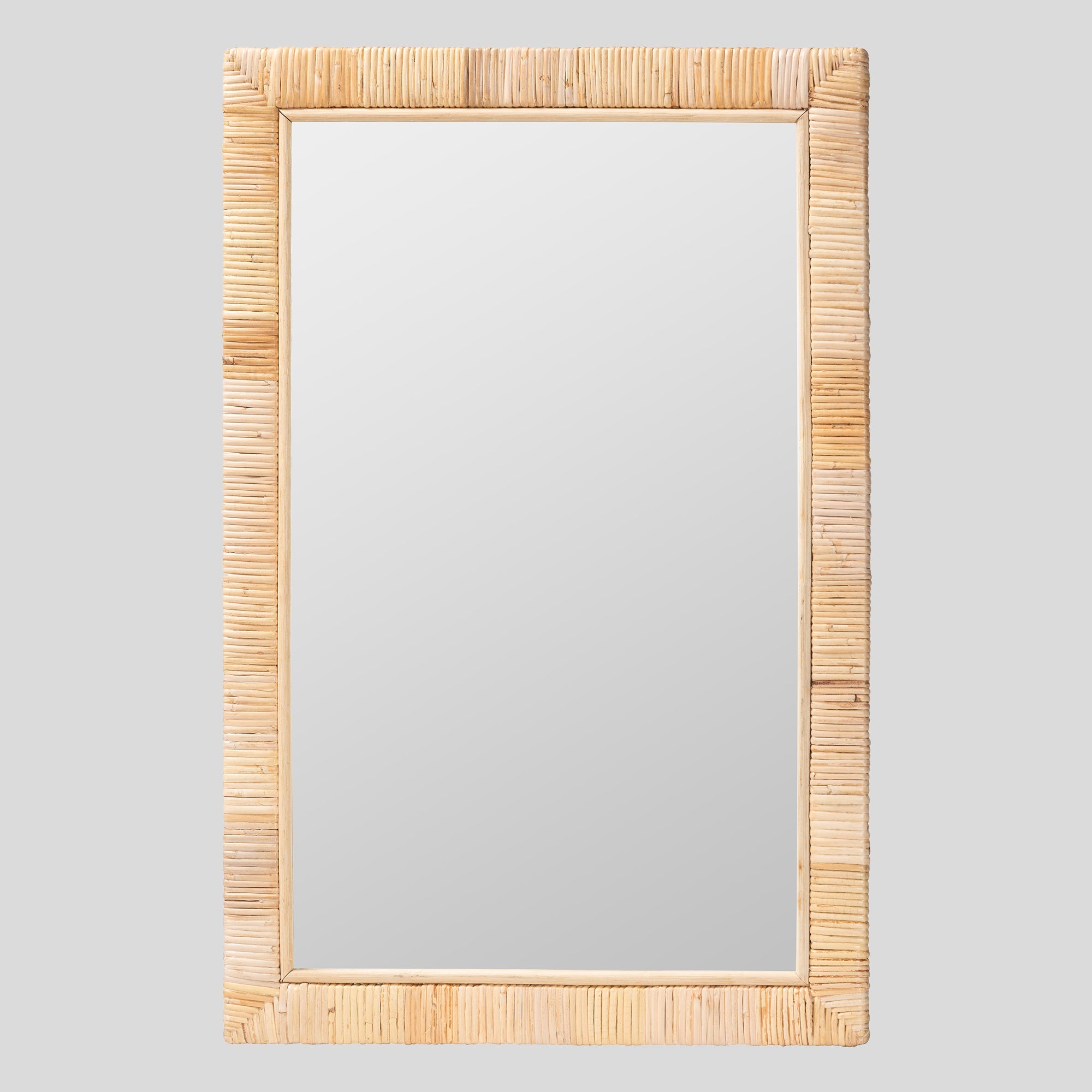 Madeline Rattan Rectangle Wall Mirror