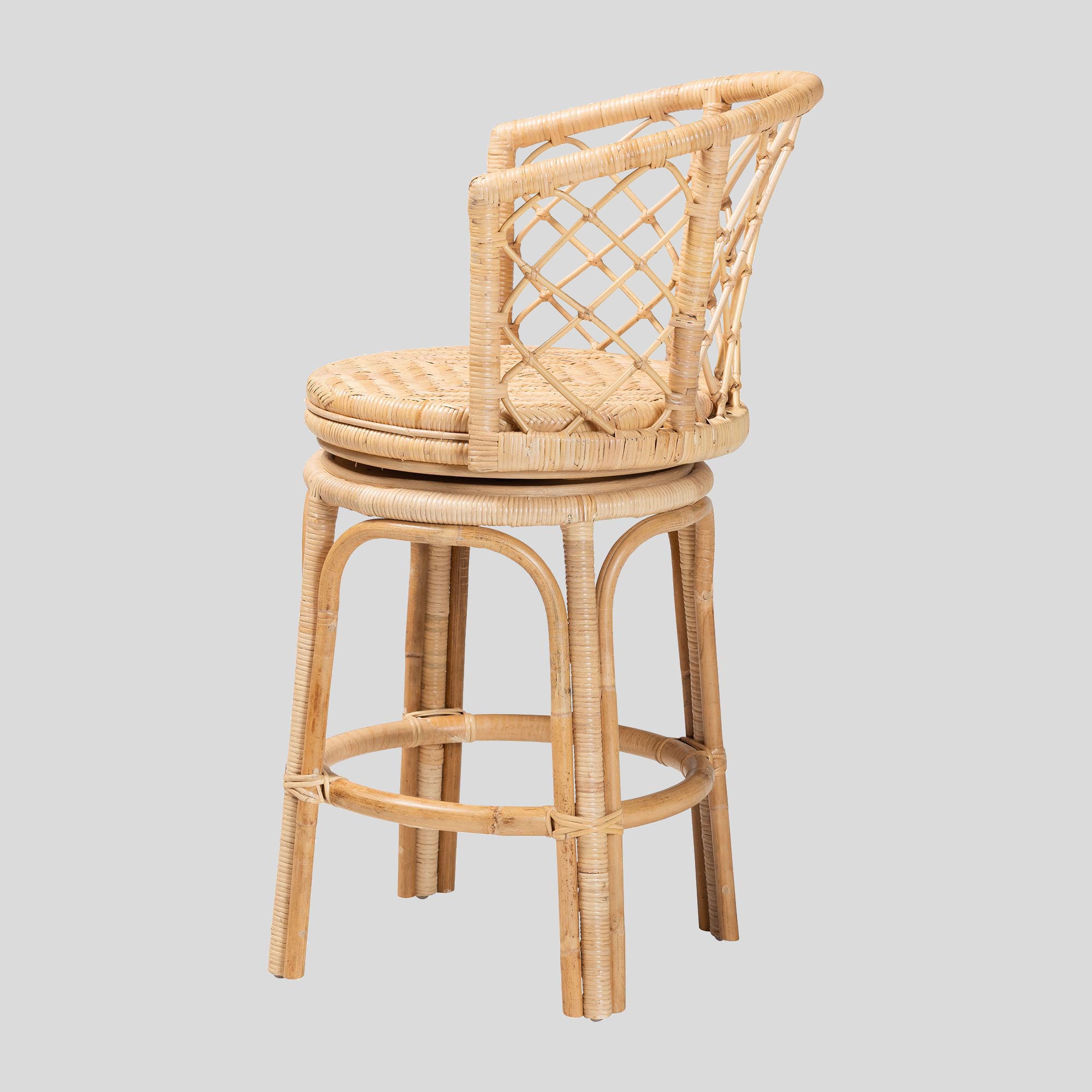 Monty Rattan Swivel Counter Stool