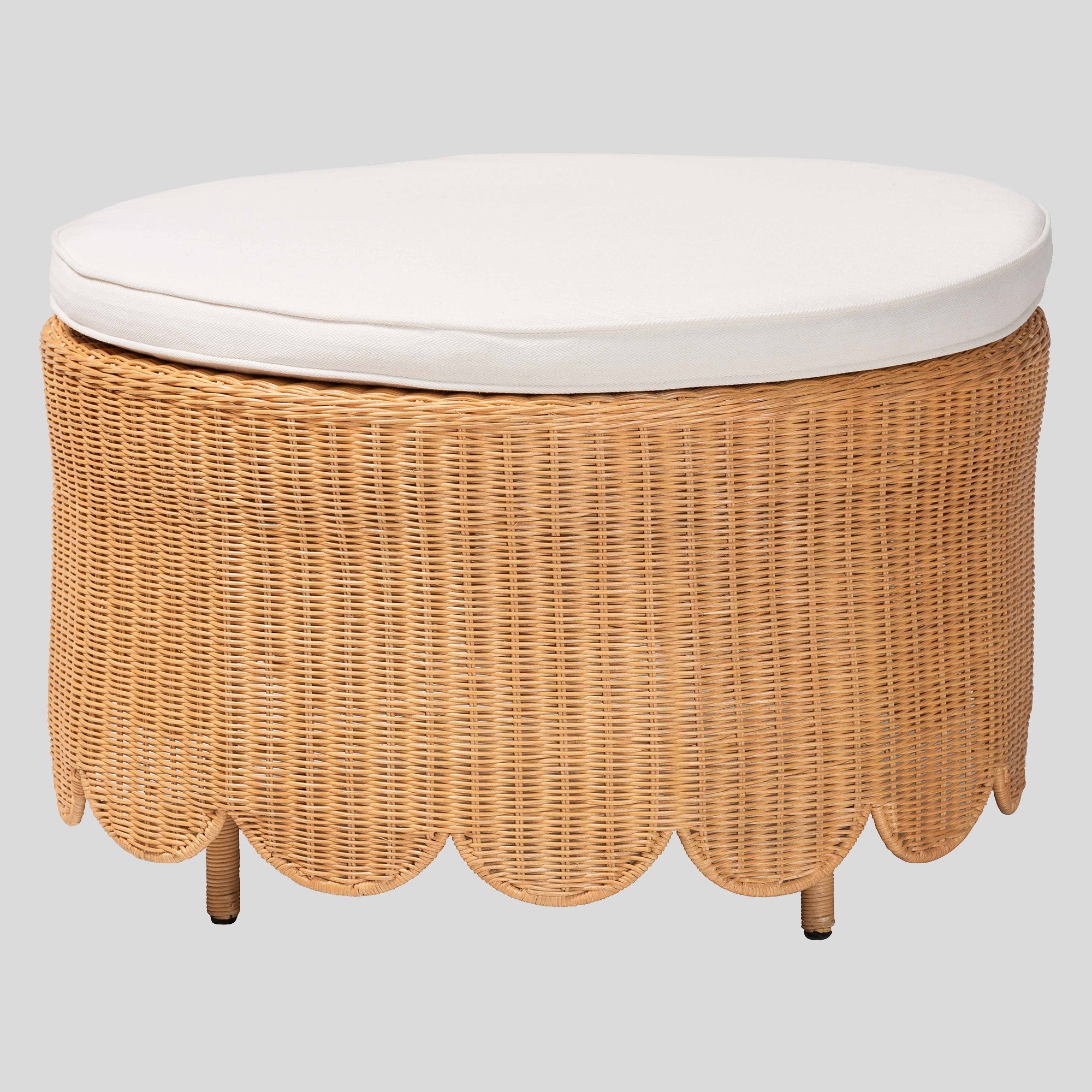 Zander Rattan Ottoman