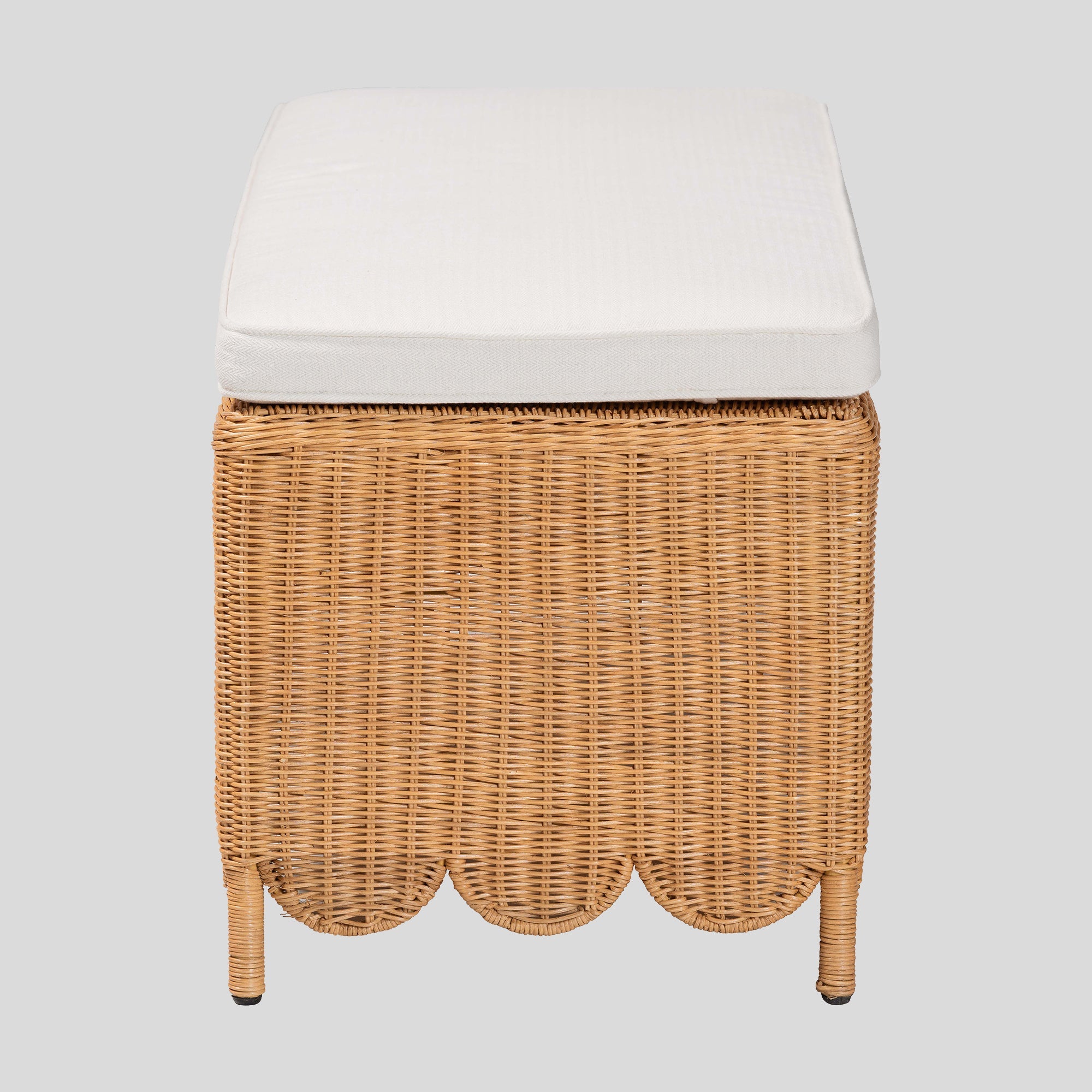 Zander Rattan Ottoman Bench