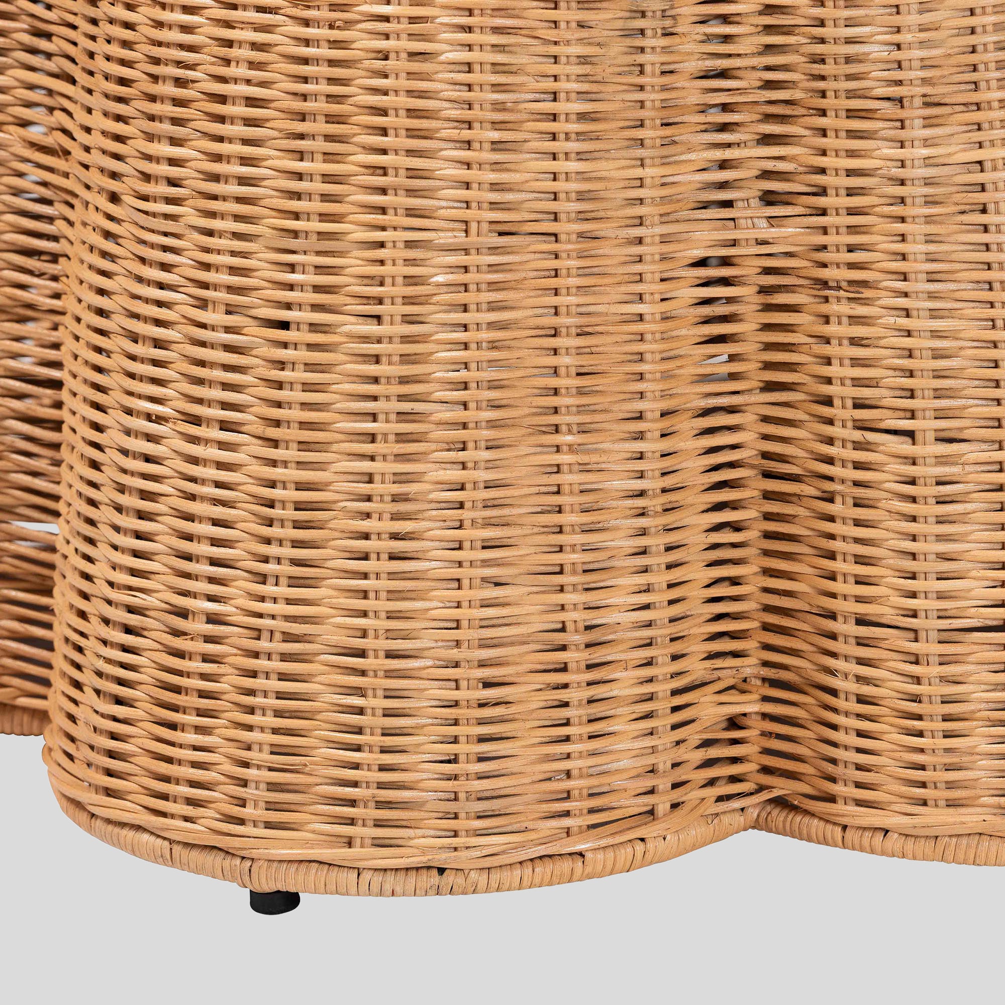 Usman Rattan Ottoman with Cushion