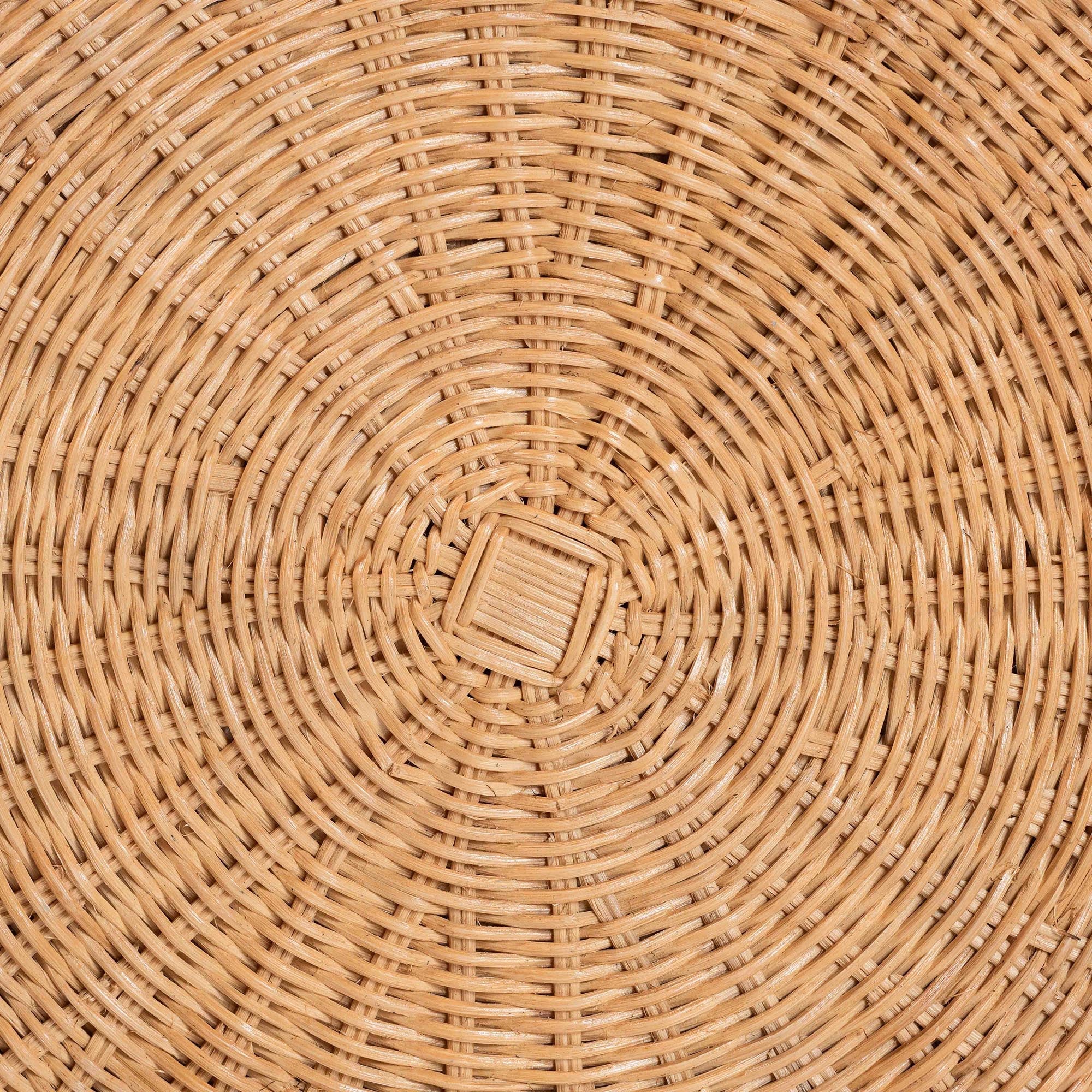 Usman Rattan Ottoman with Cushion