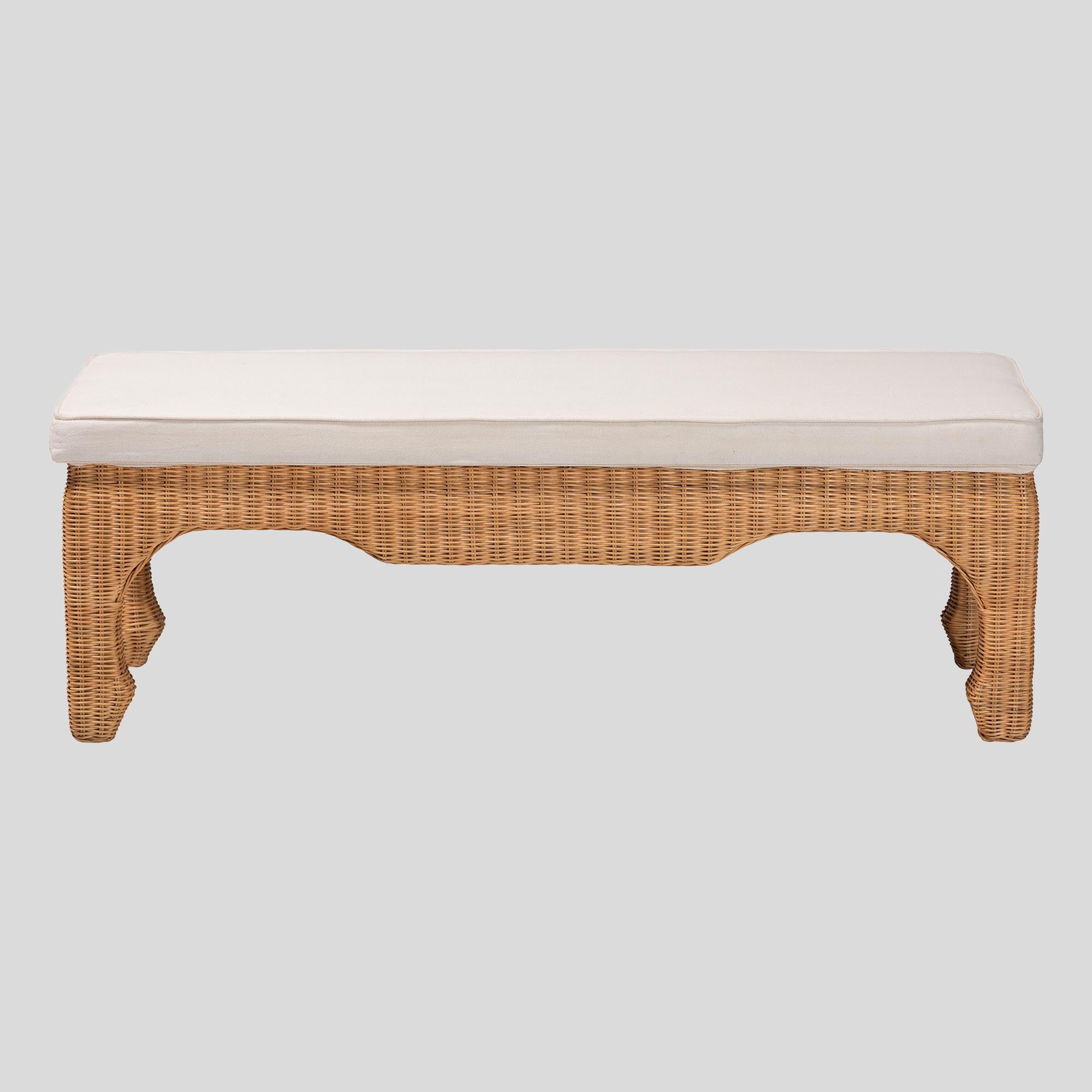 Selene Rattan Bench