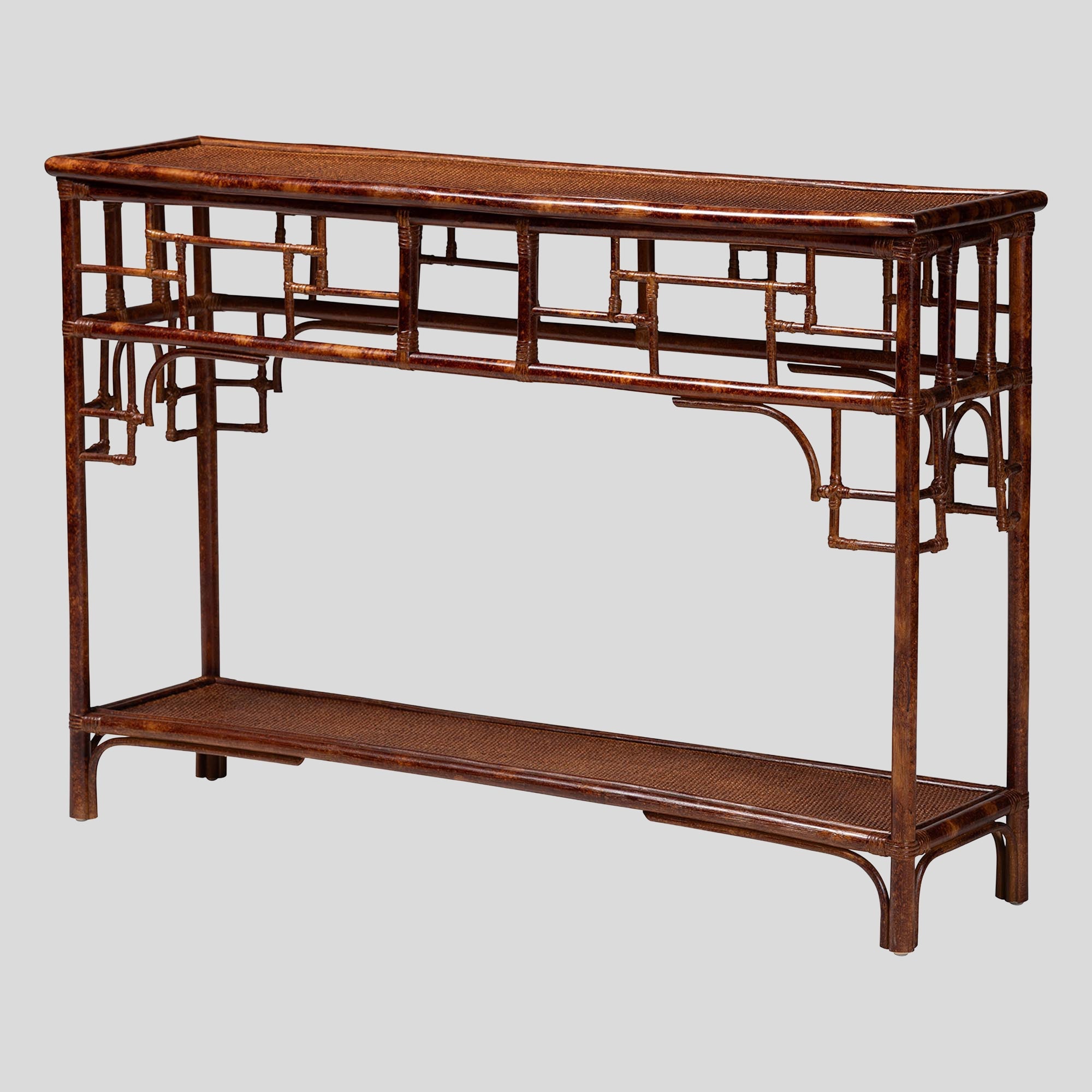 Quinley Rattan Console Table